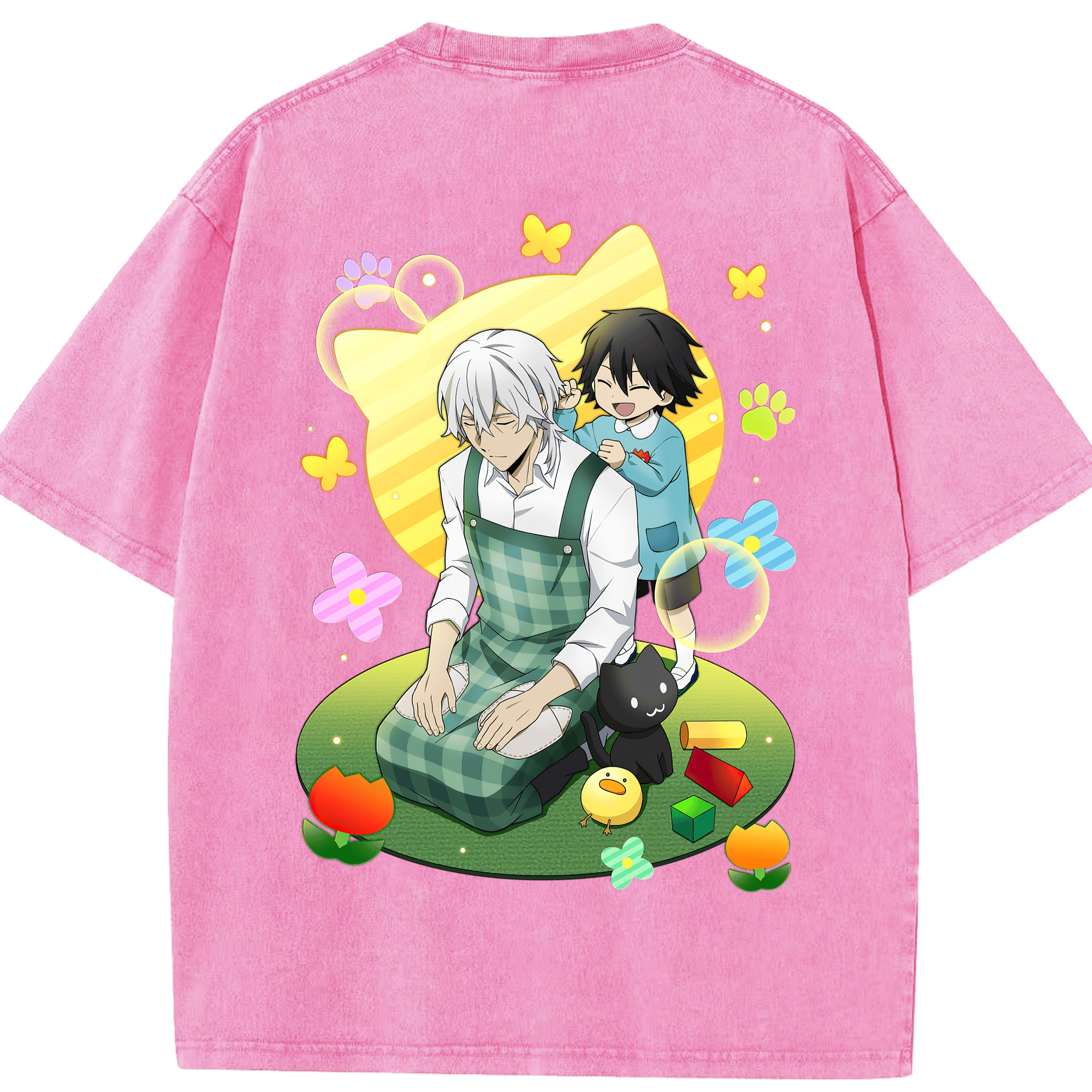 （画像用） 文豪ストレイドッグス Bungo Stray Dogs 綿100% ヴィンテージ風 半袖Tシャツ（背面プリント）